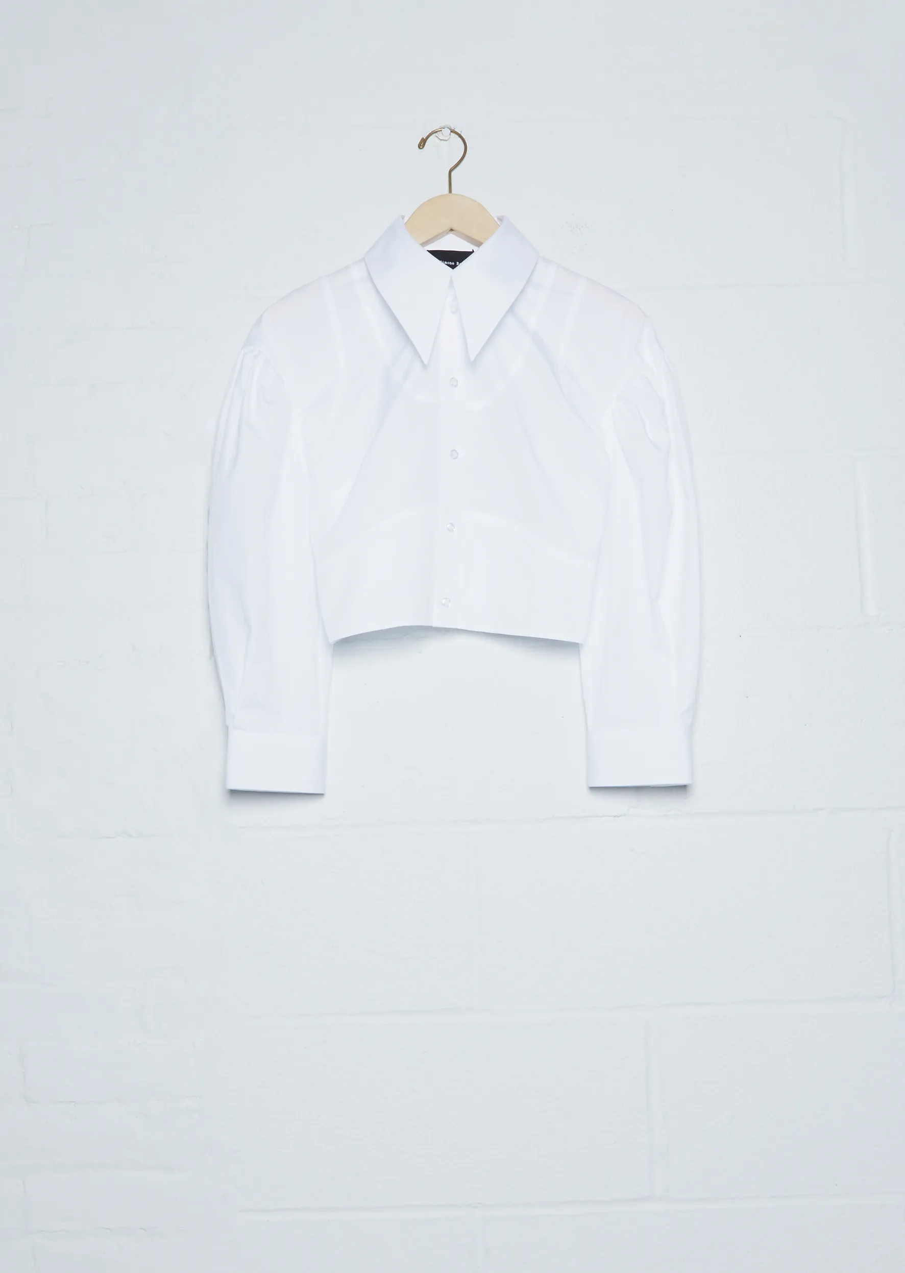 Cropped Sculpted Shirt — White