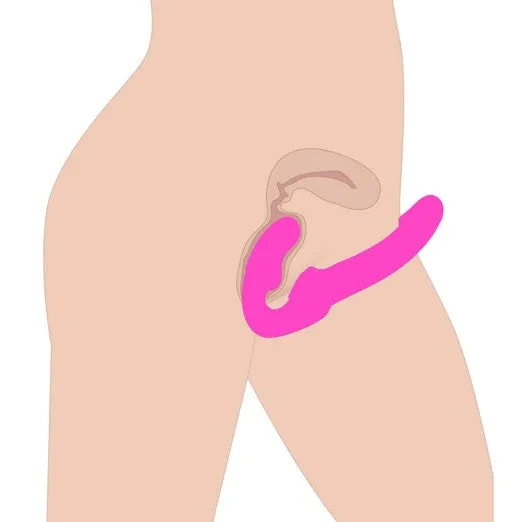 Evoke Super Rechargeable Vibrating Strapless Strap-On Pink