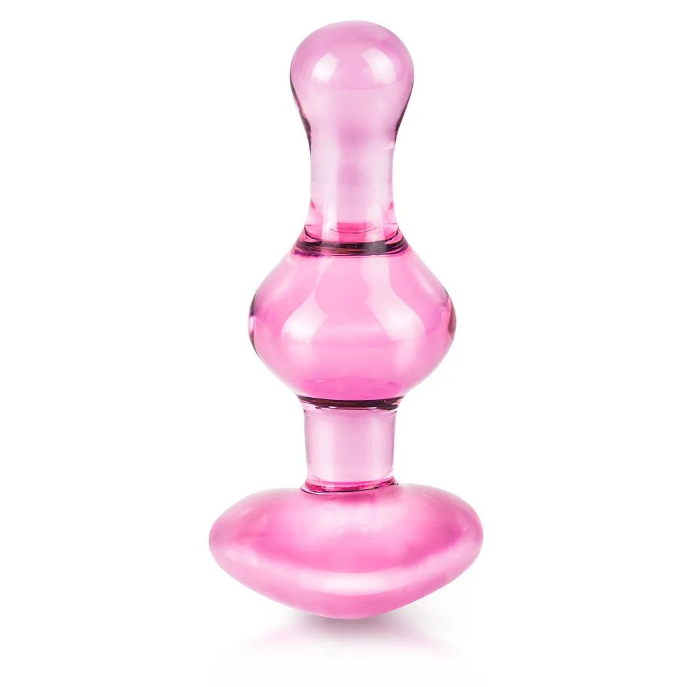 Icicles No. 75 Pink Heart Glass Butt Plug