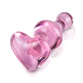 Icicles No. 75 Pink Heart Glass Butt Plug