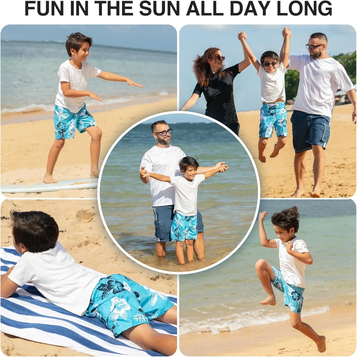 Kanu Surf Viper Boys Swim Trunks with UPF 50  Sun Protection-Quick Dry Boys Swimsuit