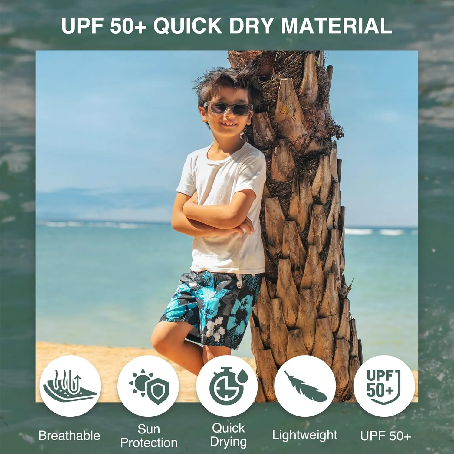 Kanu Surf Viper Boys Swim Trunks with UPF 50  Sun Protection-Quick Dry Boys Swimsuit