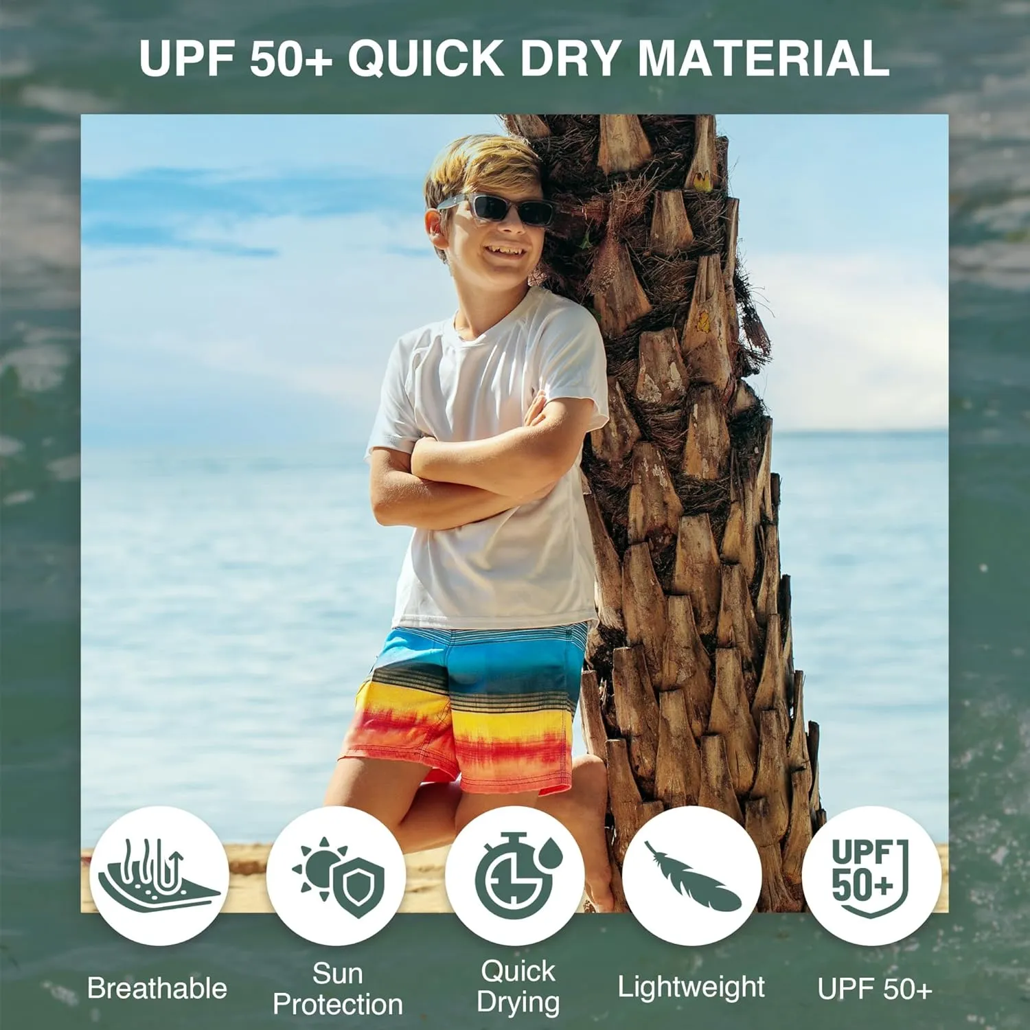 Kanu Surf Viper Boys Swim Trunks with UPF 50  Sun Protection-Quick Dry Boys Swimsuit