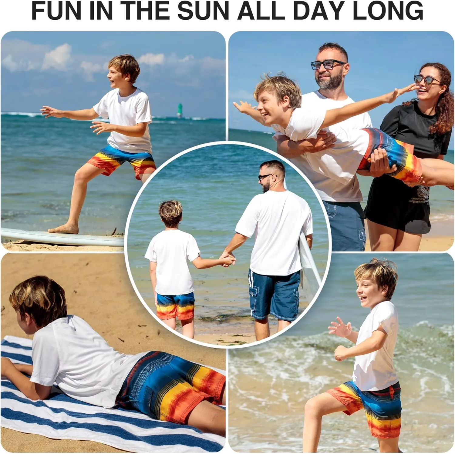 Kanu Surf Viper Boys Swim Trunks with UPF 50  Sun Protection-Quick Dry Boys Swimsuit