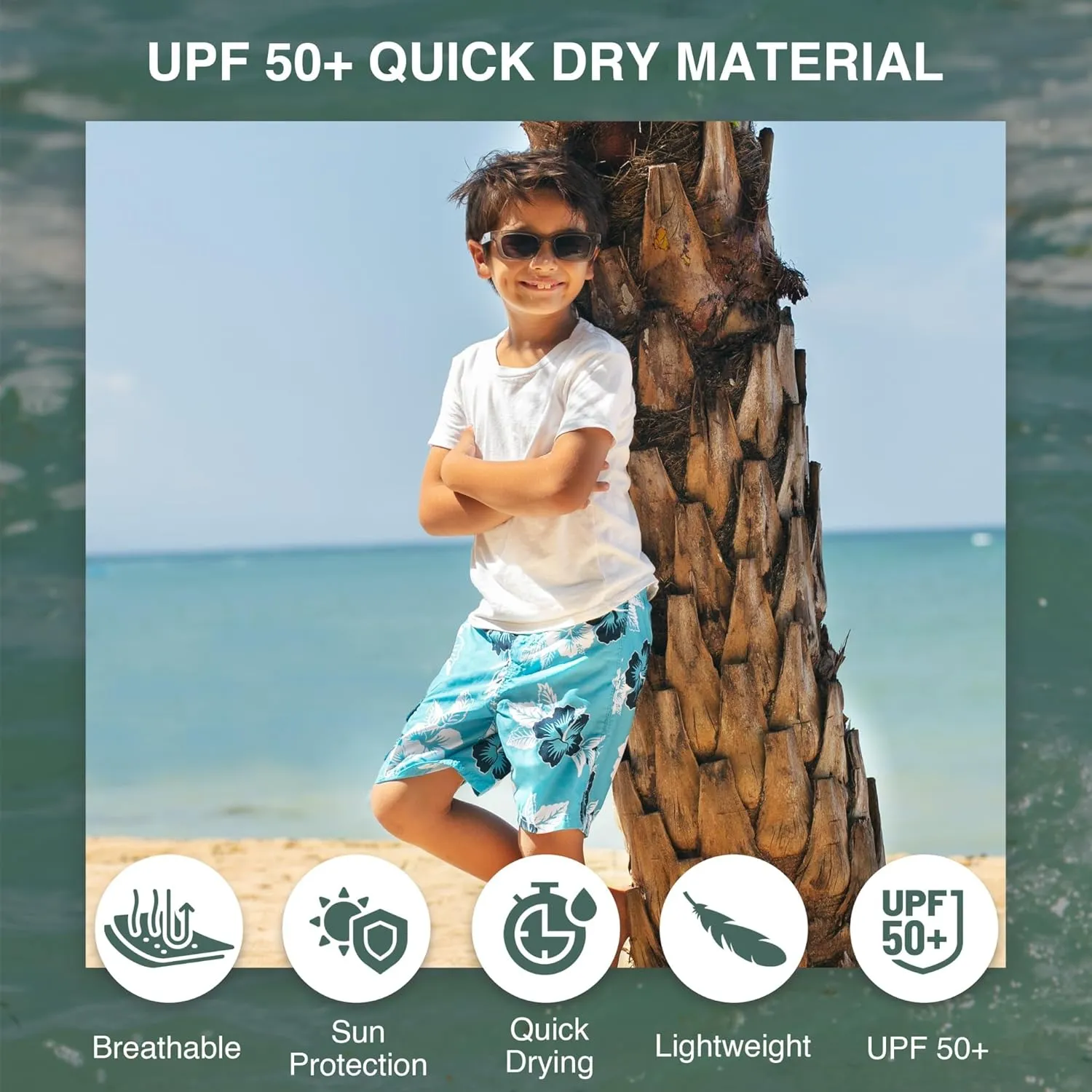 Kanu Surf Viper Boys Swim Trunks with UPF 50  Sun Protection-Quick Dry Boys Swimsuit