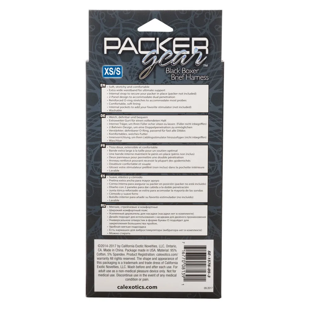 Packer Gear Boxer Harness Black Extra Small To Small