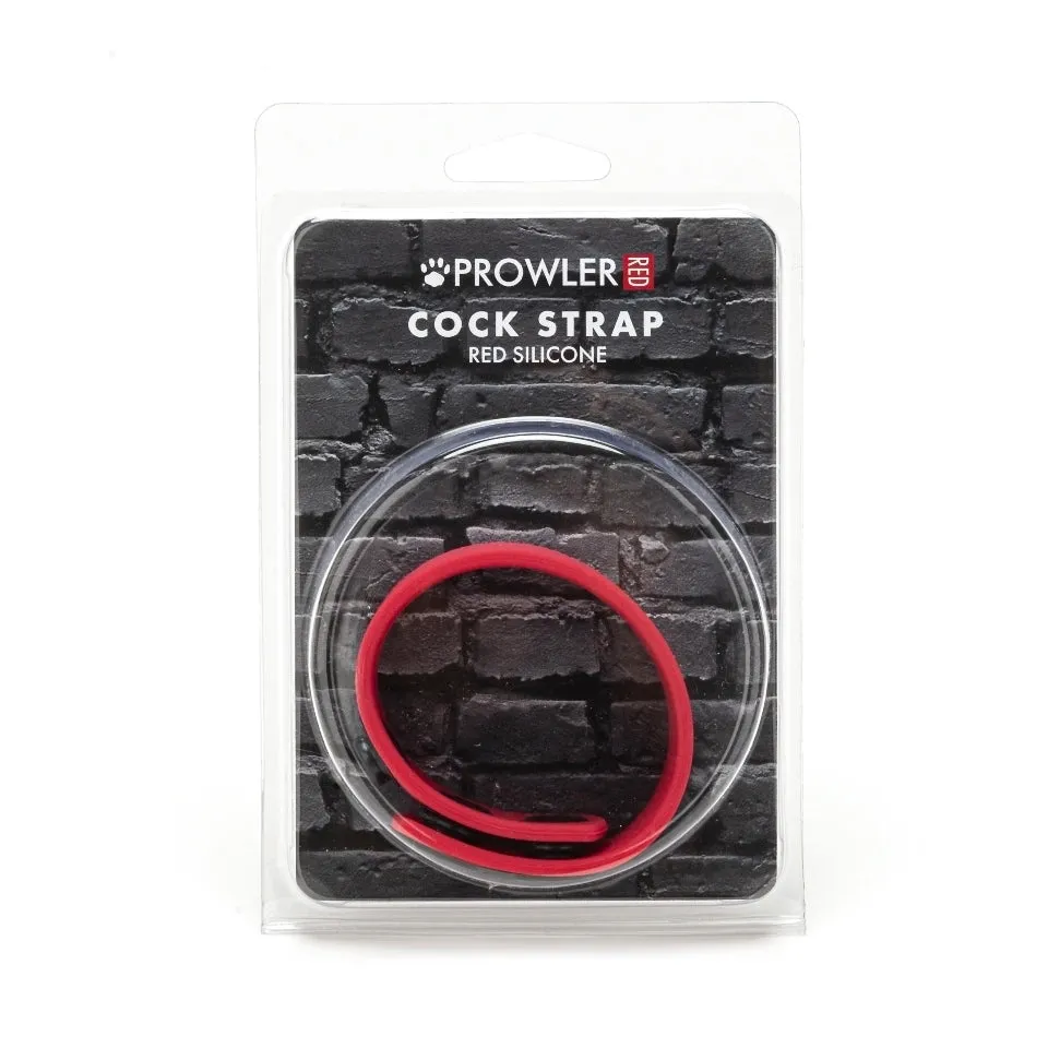 Prowler Red Adjustable Silicone Cock Strap Red