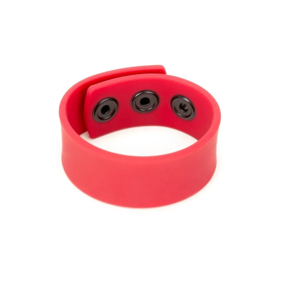 Prowler Red Adjustable Silicone Cock Strap Red