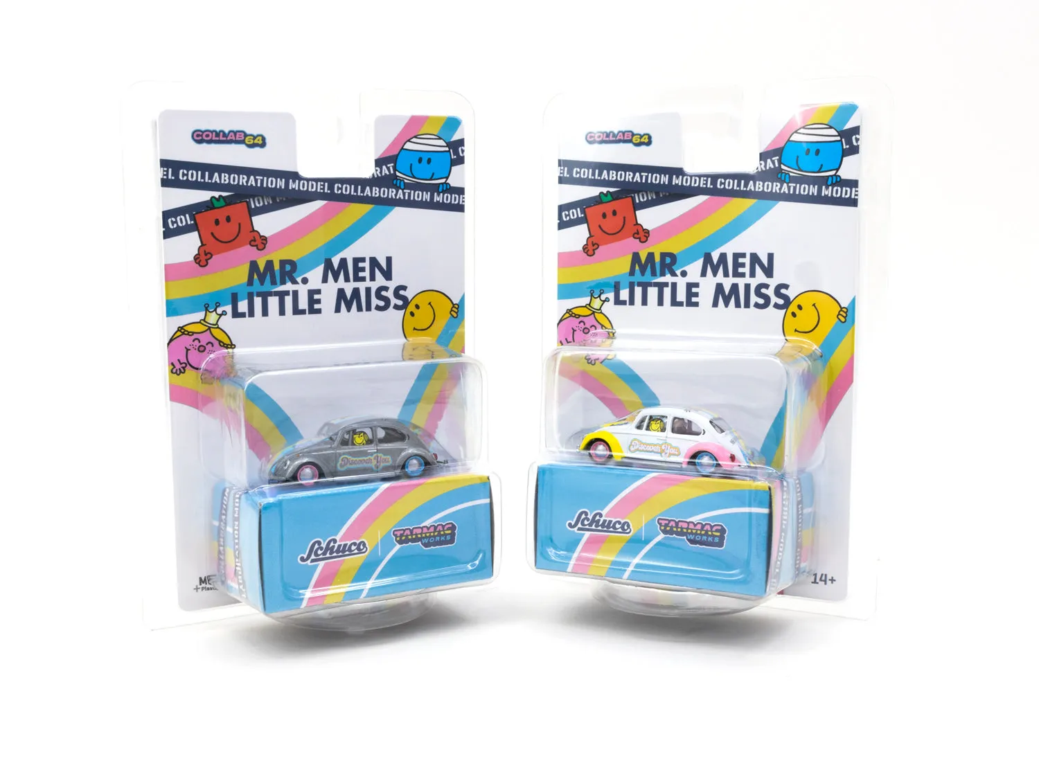 Schuco x Tarmac Works 1/64 Volkswagen Beetle Mr. Men & Little Miss- COLLAB64