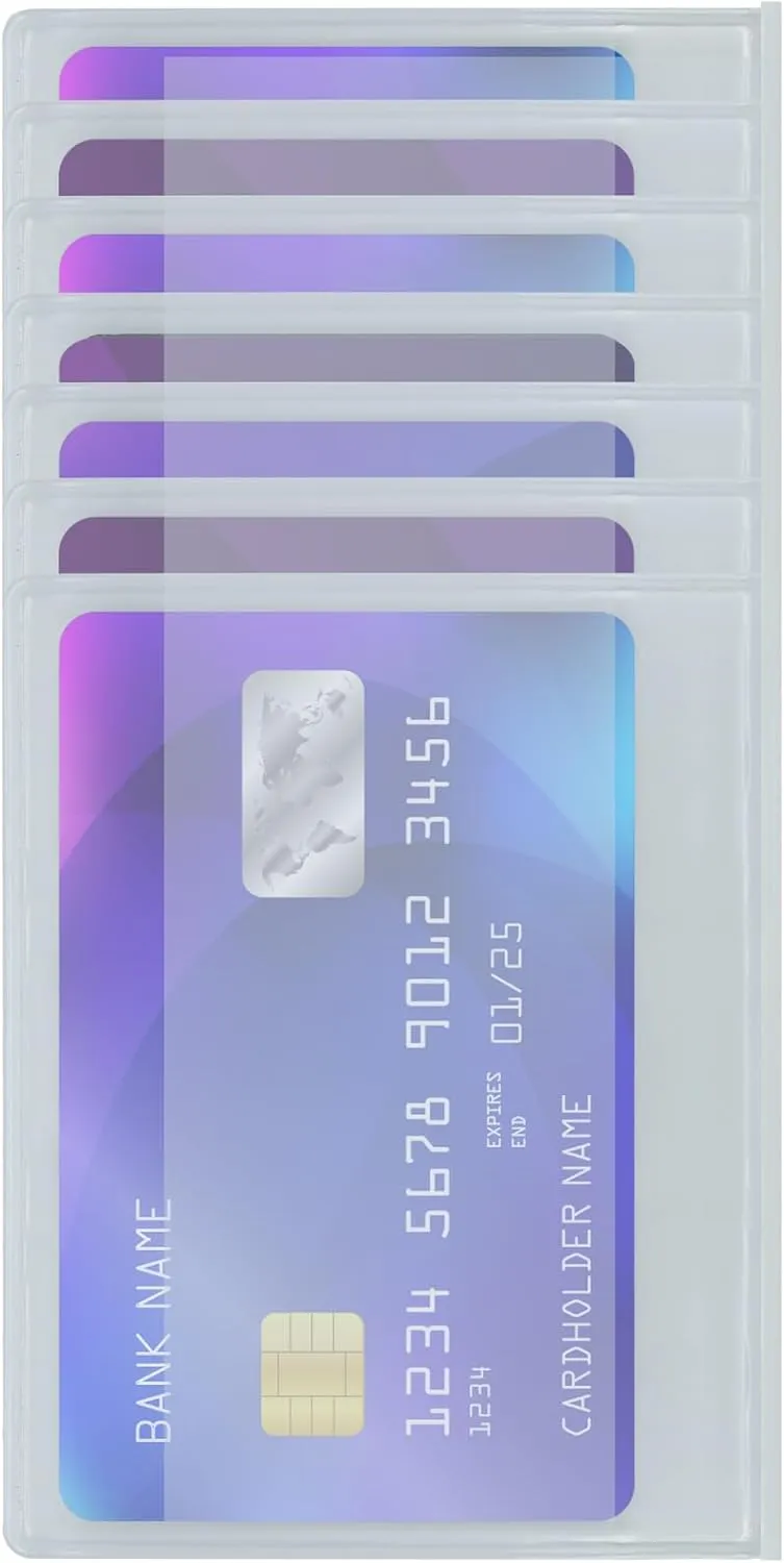 SET OF 2 Wallet Inserts Replacement 6 Page Card Holder for Bifold or Trifolds Wallet