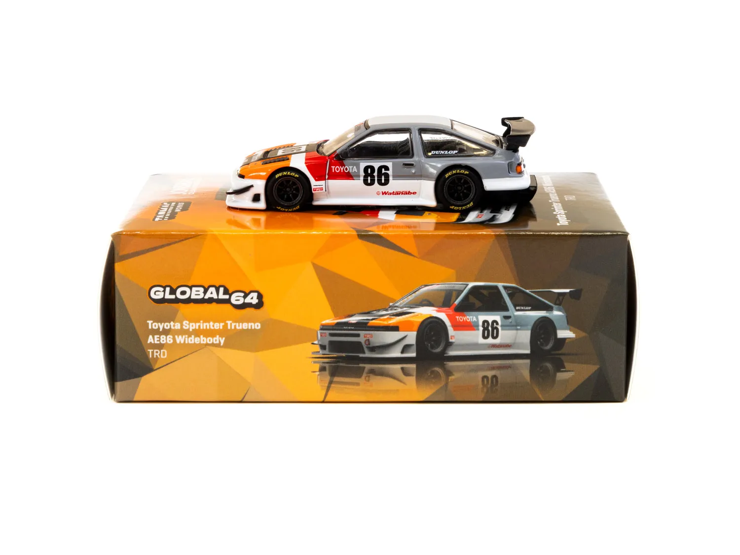 Tarmac Works 1/64 Toyota Sprinter Trueno AE86 Widebody TRD - GLOBAL64