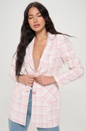 W459R1 - Plaid Vegan Wool Coat